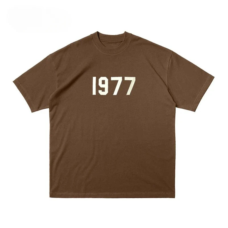 Korean simple printed trendy brand cotton round neck men short-sleeved