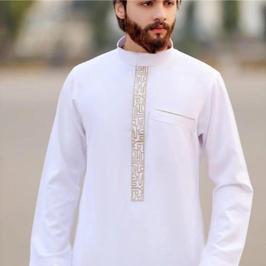 Arab Men's Robe European And American Muslim Printed Clothing