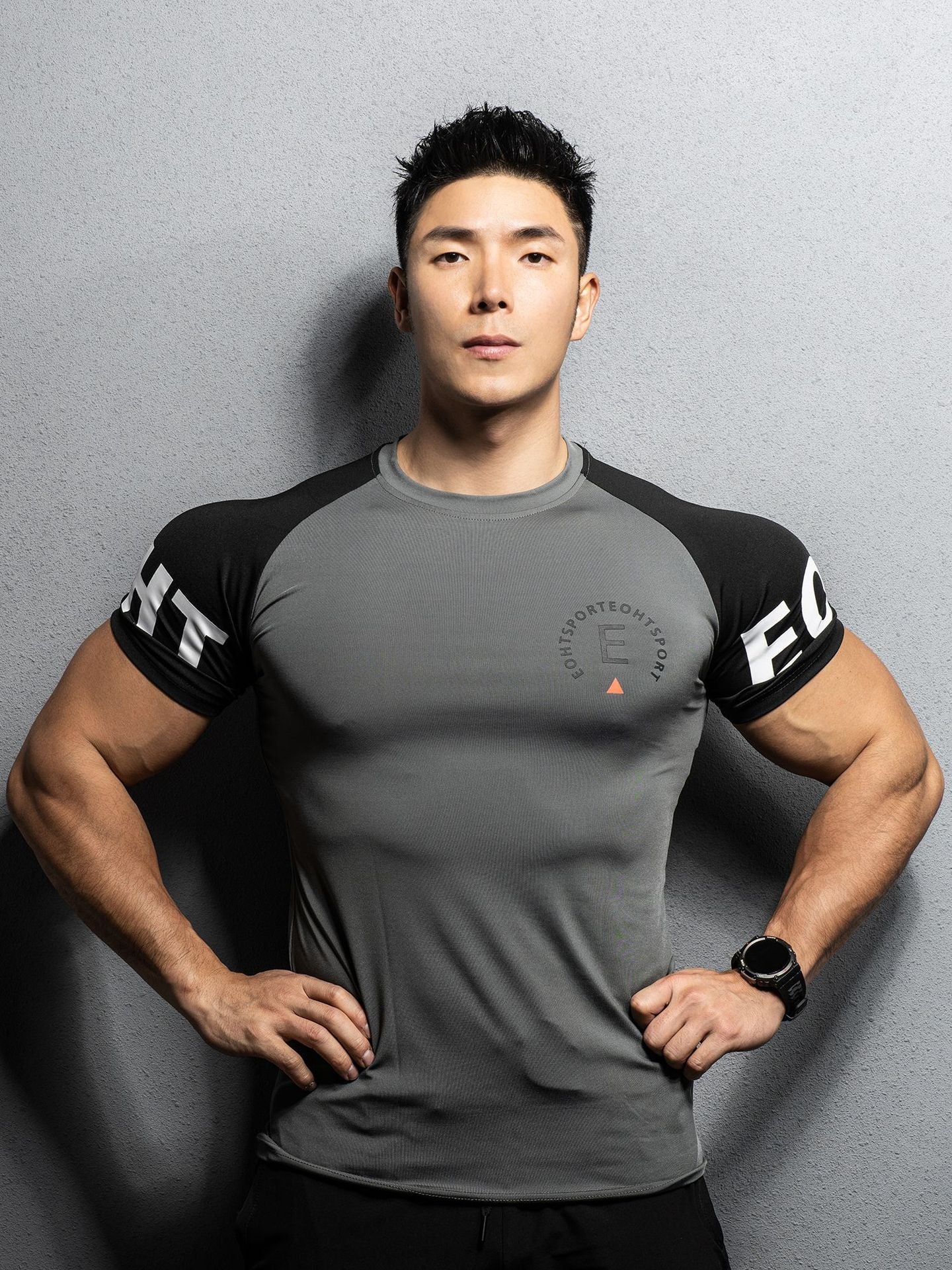 shirt Running Gym tops Exercise Slim Fit Elastic Quick Dry Short sleev