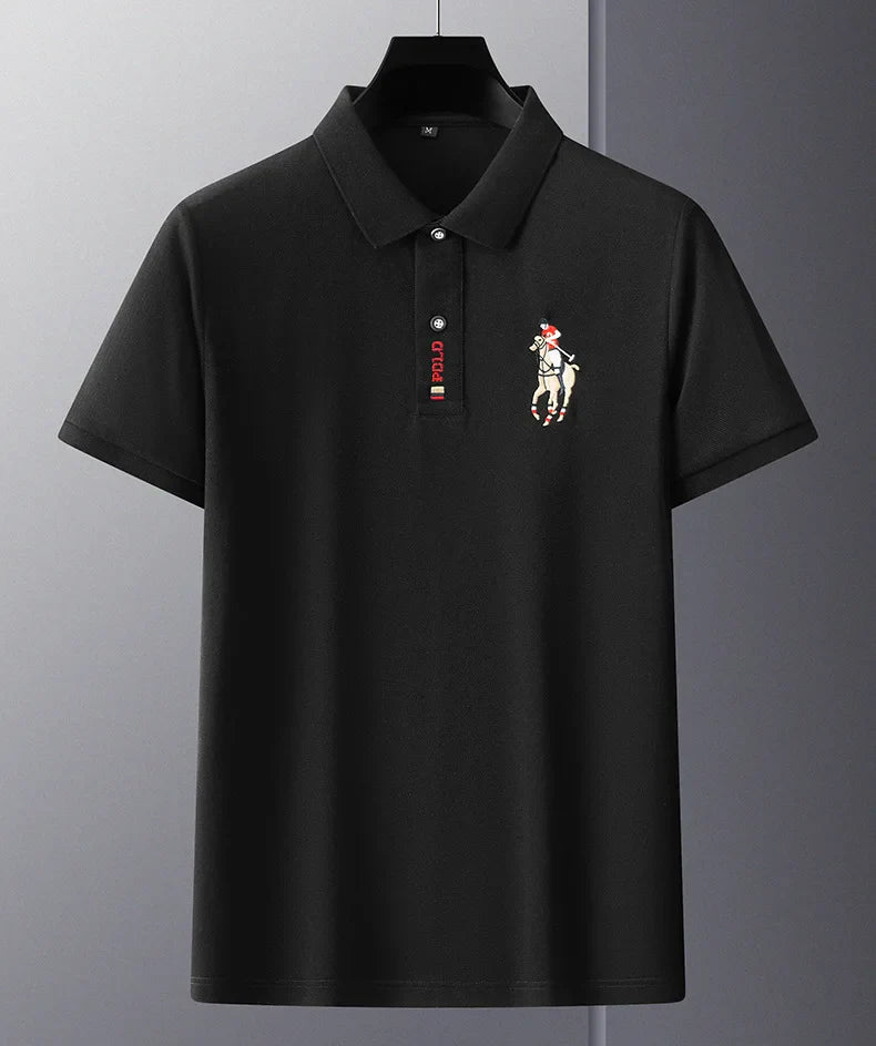 Brand Polo Shirt Men Embroidered Short Sleeve High Quality Cotton Mens