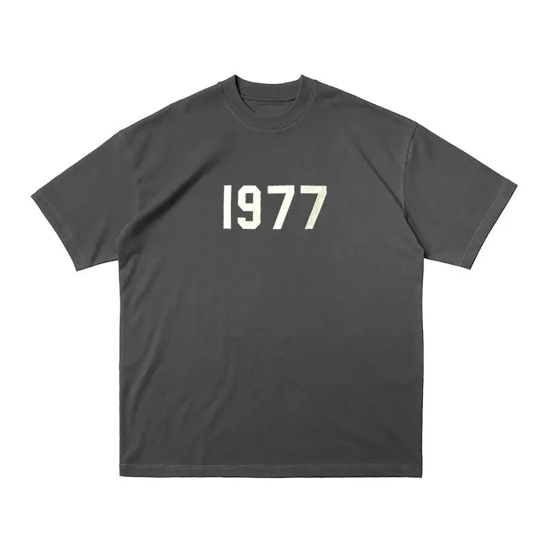 Korean simple printed trendy brand cotton round neck men short-sleeved