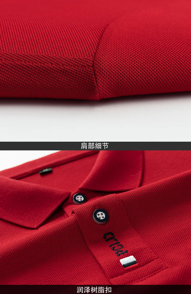 Brand Polo Shirt Men Embroidered Short Sleeve High Quality Cotton Mens