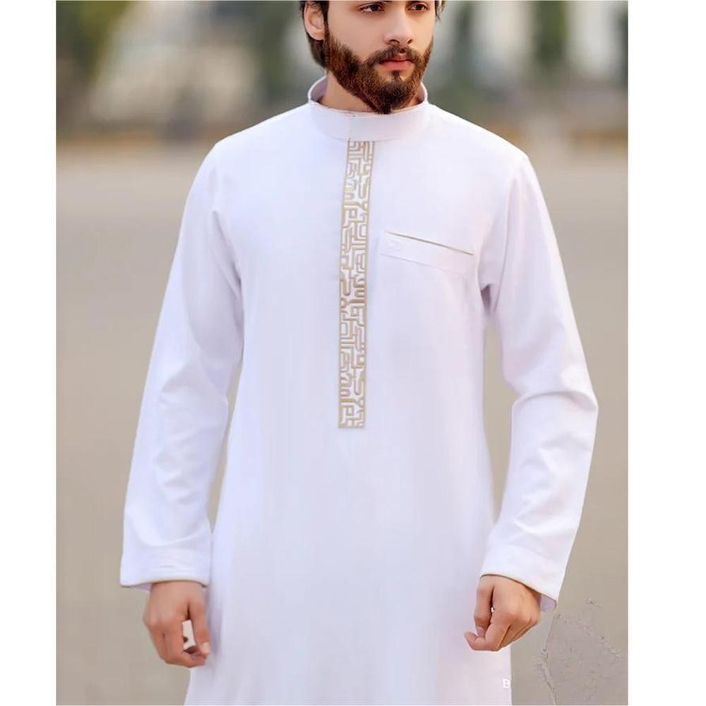 Arab Men's Robe European And American Muslim Printed Clothing